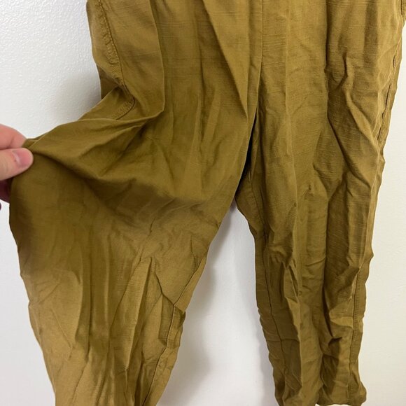 Marine Layer V-Neck Cap Short Sleeve Pocket Jumpsuit Mustard Women’s Size XS - Picture 6 of 13